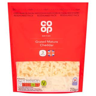 Co-op British Grated Mature Cheddar 250g