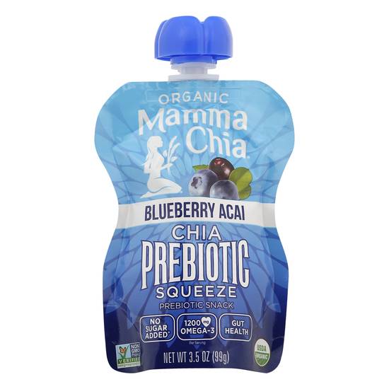 Mamma Chia Organic Blueberry Acai Prebiotic Squeeze (3.5 oz)