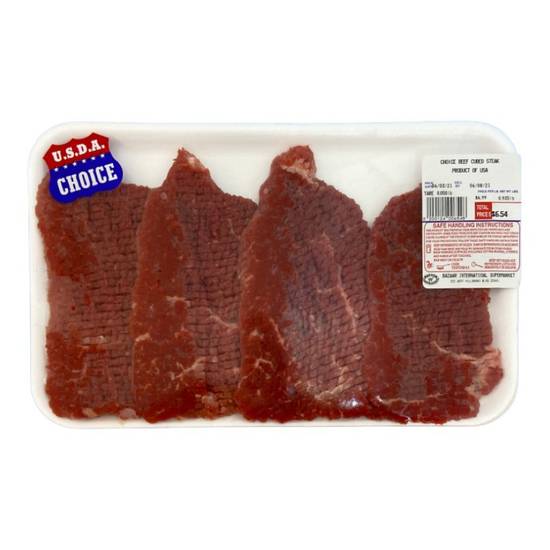 Choice Beef Cubed Steak (approx 1 lb)