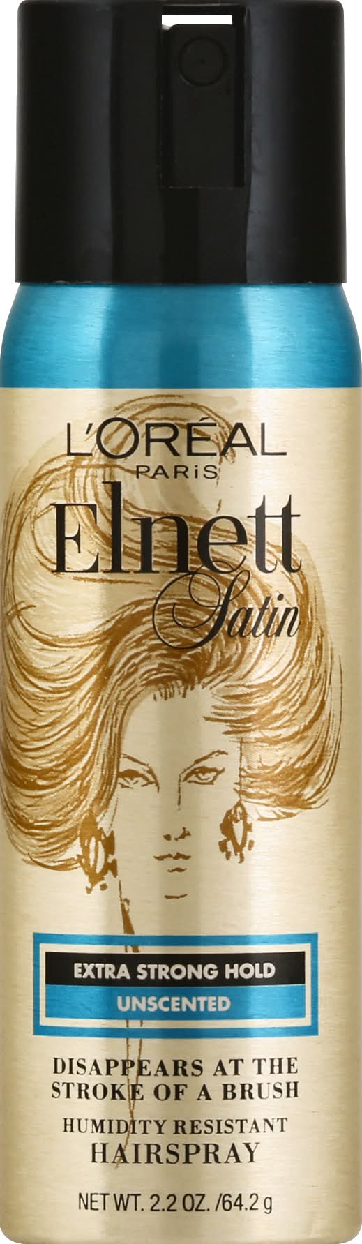 L'Oréal Elnett Satin Extra Strong Hold Unscented Hairspray (2.2 oz)
