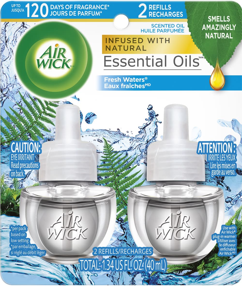 Air Wick Essential Oils Refills, Fresh Waters (1.34 fl oz, 2 ct)