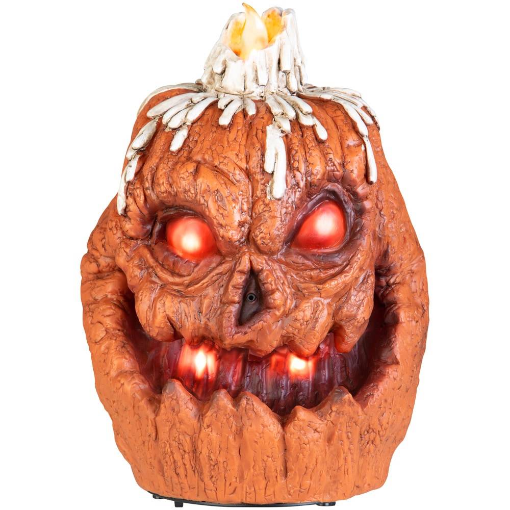 Haunted Living 12-in LED Talking Jack-o-Lantern Animated Tabletop Decoration | 551057