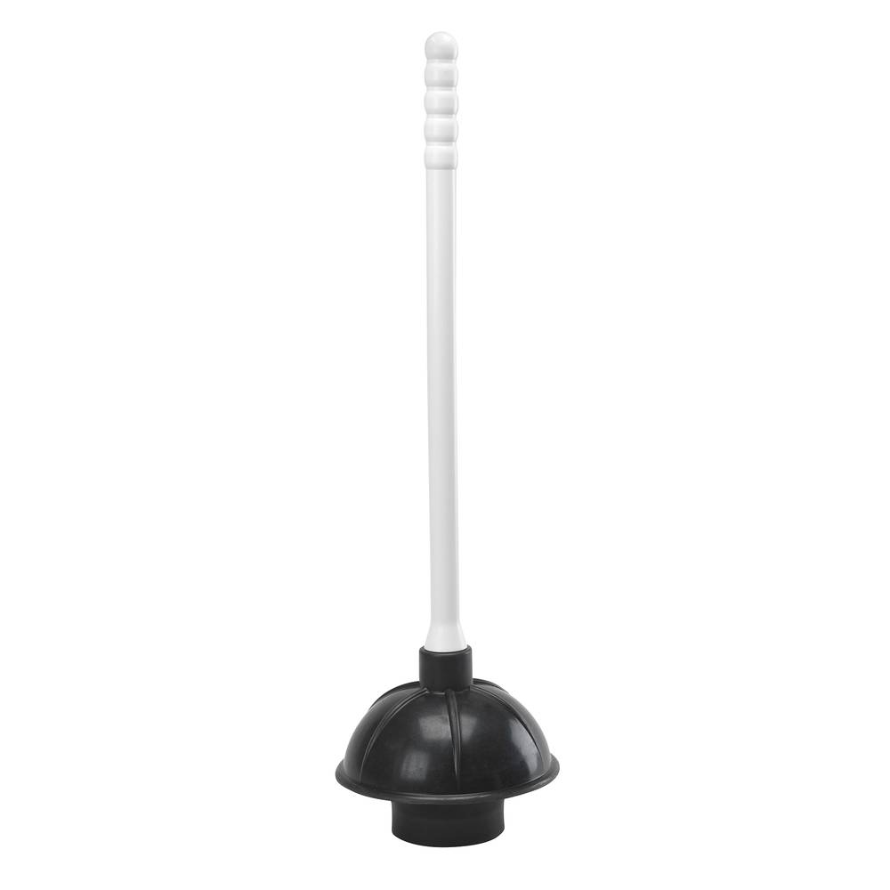 Project Source 6.65-in Black Rubber Plunger with 18.63-in Handle | 7505652L