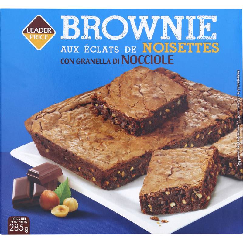 Leader Price - Gâteau brownie aux éclats de noisettes