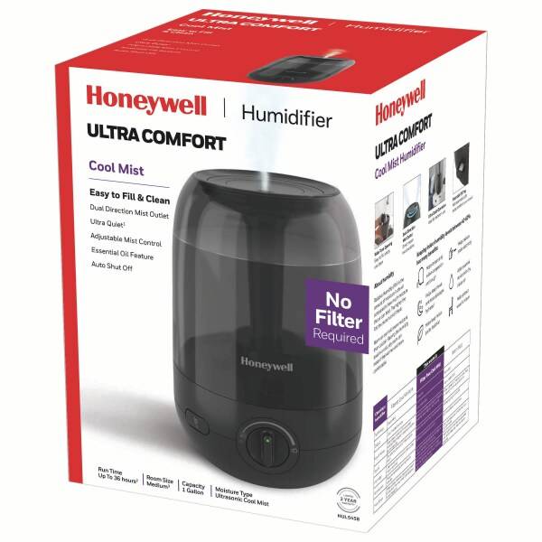 Honeywell Cool Mist Humidifier, Black HUL545B