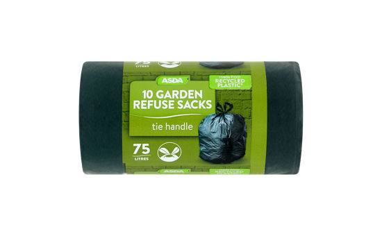 Asda 10 Garden Refuse Sacks 75 Litres