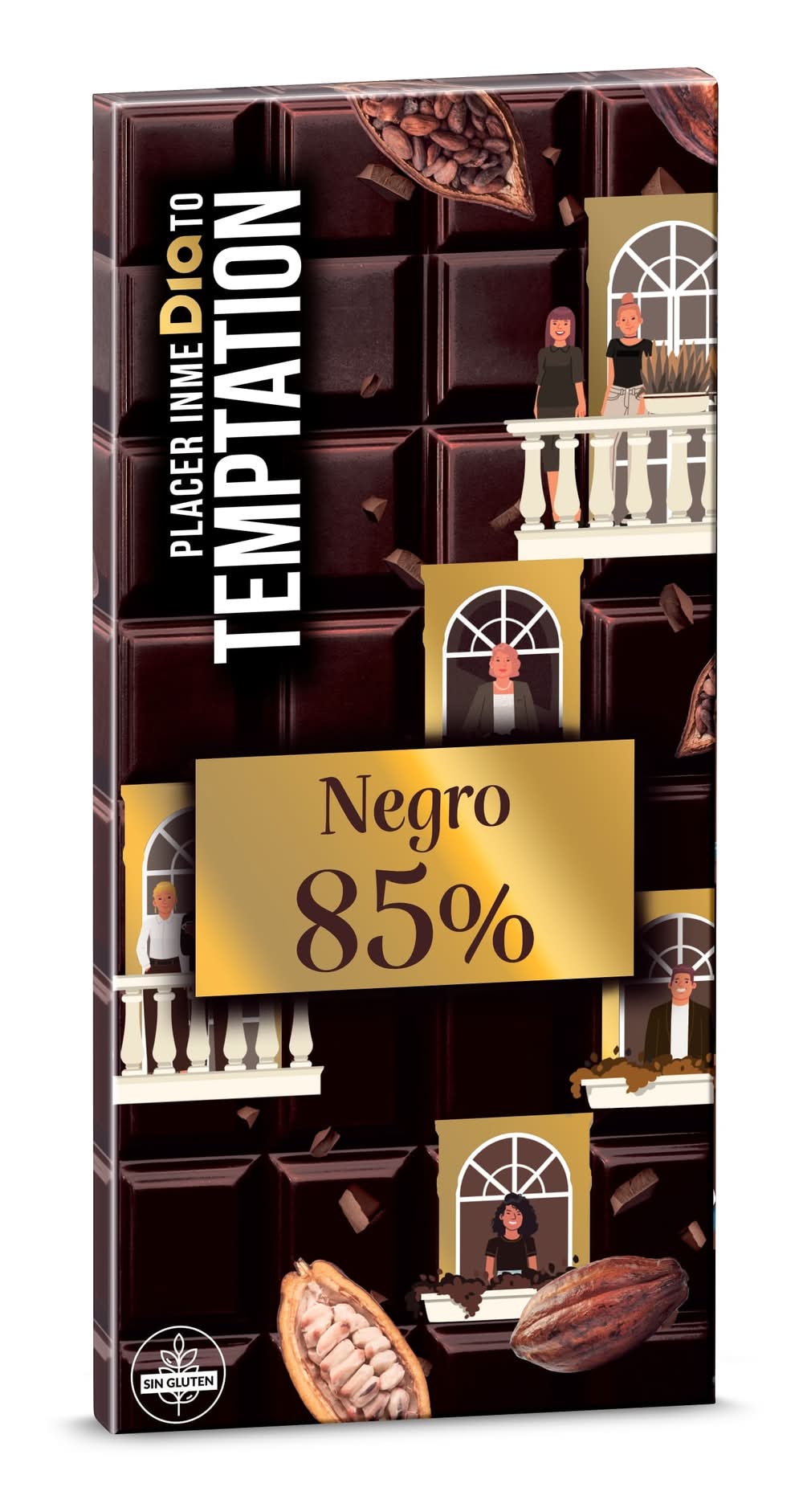 Chocolate Negro 85% Cacao Temptation De Dia 100 G