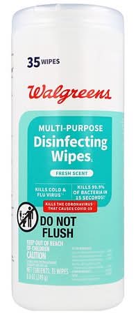 Walgreens Multi Purpose Disinfectant Wipes, Fresh (35 ct)