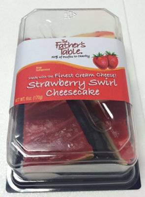 2 Slice Strawberry Swirl Cheesecake