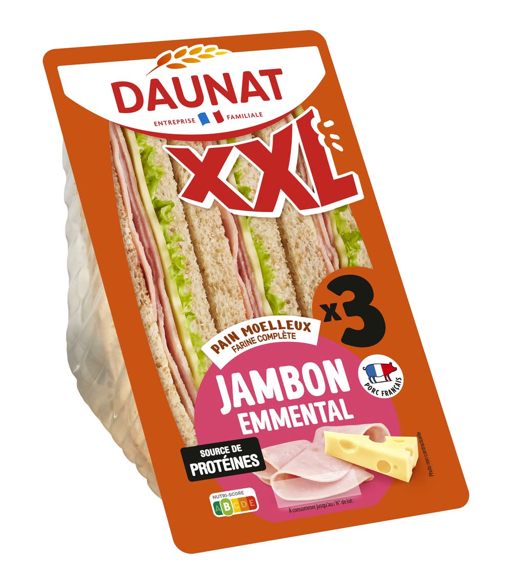 Daunat - Sandwich au pain moelleux, jambon-emmental (3)