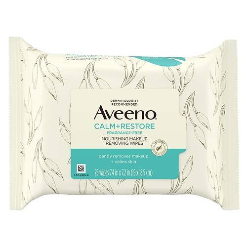 Aveeno Calm + Restore Nourishing Makeup Remover Face Wipes - 25.0 ea