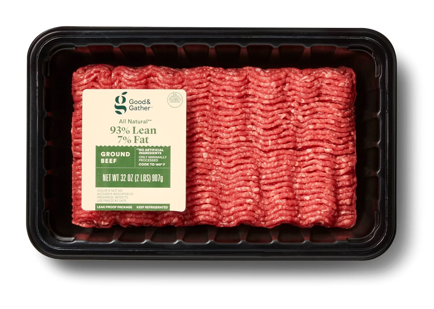Market Pantry Lean 93% & 7 % Fat Ground Beef (2 lbs)