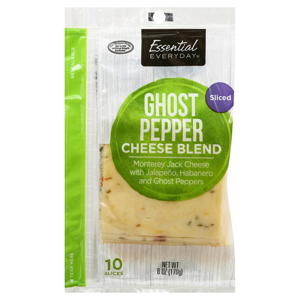 Essential Everyday Sliced Ghost Pepper Cheese Blend (6 oz, 10 ct)