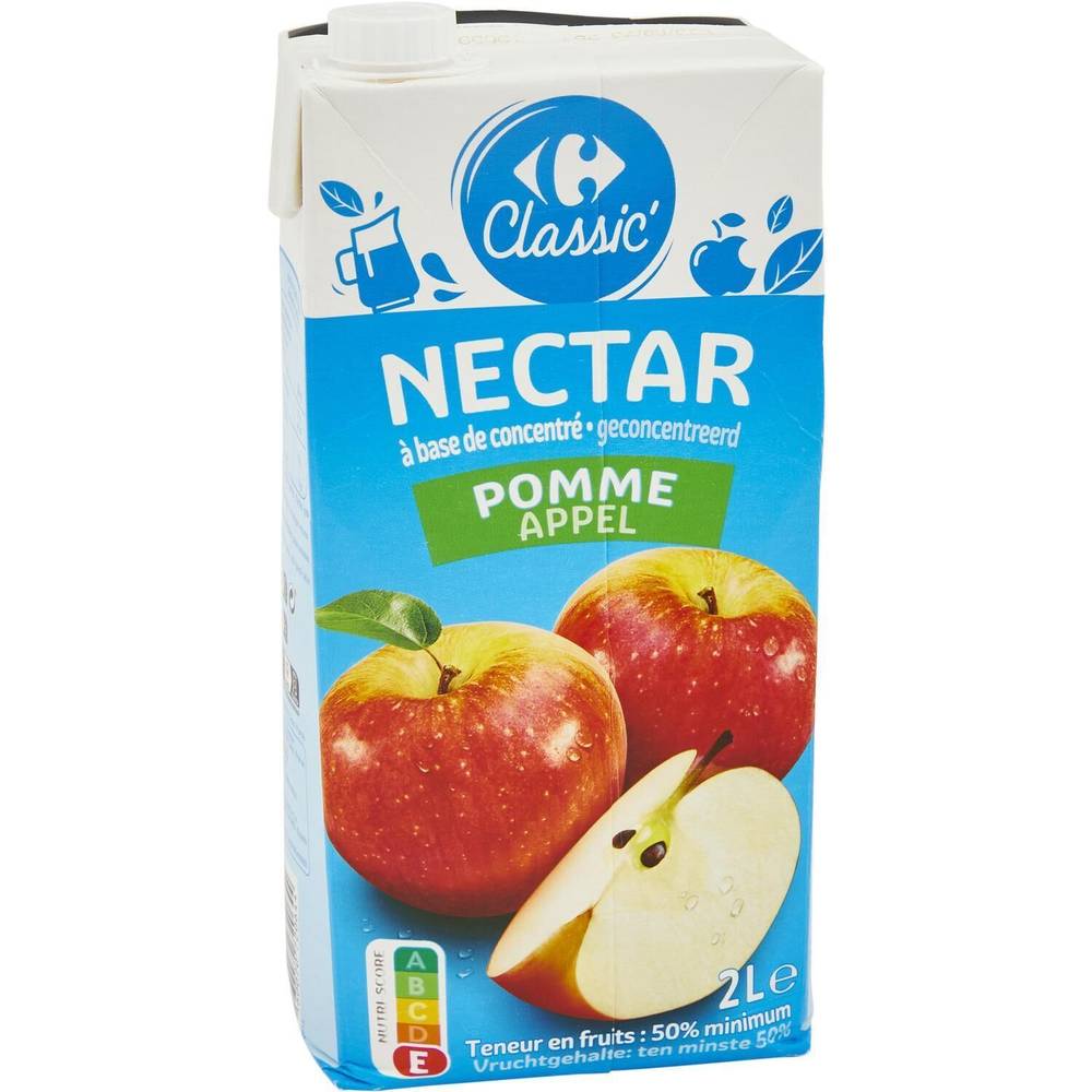 Nectar pomme CARREFOUR CLASSIC' - la brique de 2L