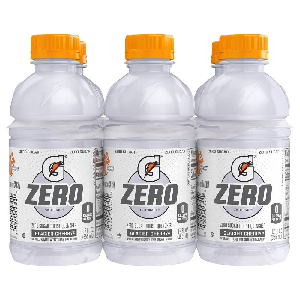 Gatorade Zero Sugar Thirst Quencher Sports Drink (6 ct, 12 fl oz) (glacier cherry)