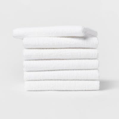 Room Essentials Cotton Dishcloths, White (6 ct)