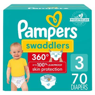 Pampers Swaddler Disposable Baby Diapers, Size 3 (70 ct)