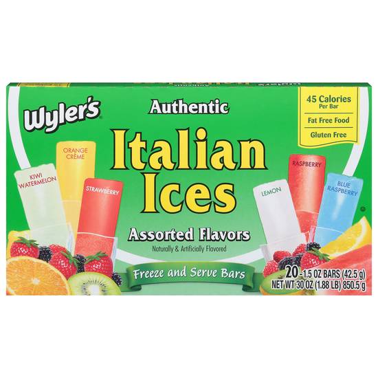 Wyler's Authentic Italian Ice Assorted Flavors
