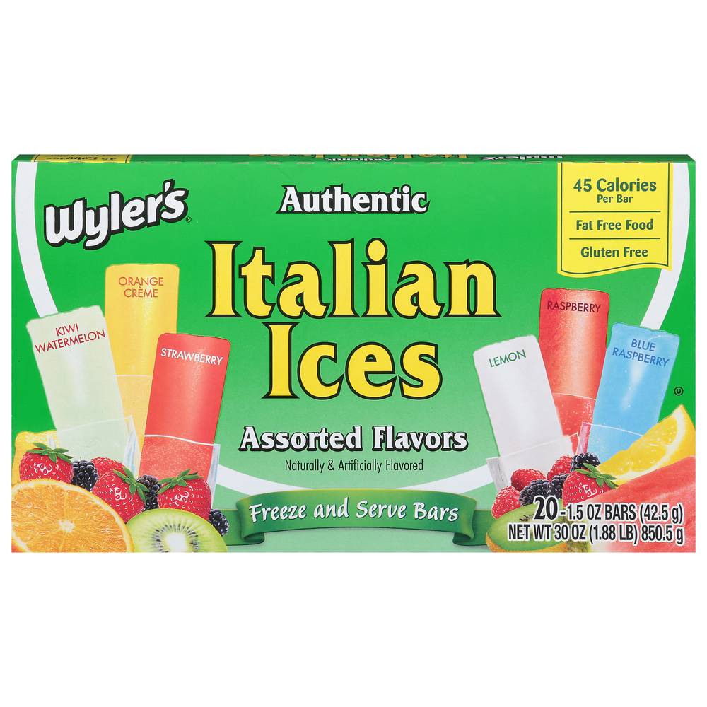 Wyler's Authentic Italian Ice Assorted Flavors (1.88 lbs)