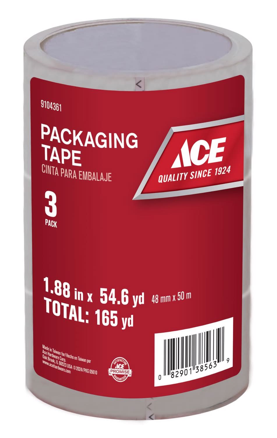 Ace Ez Start 1.88 In. W X 55 Yd L Packaging Tape 3 Pk