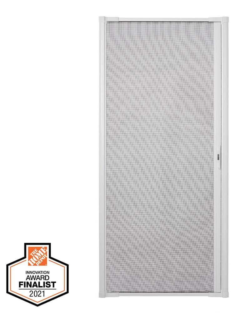 Andersen 36 In. X 80 In. Luminaire White For Single Entry Door 32 In.-36 In. Universal Handed Aluminum Retractable Screen Door