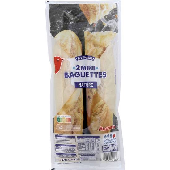 Baguettes precuites x2 AUCHAN 300g