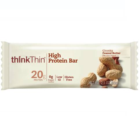 ThinkThin High Protein Bar Chunky Peanut Butter 2.1oz