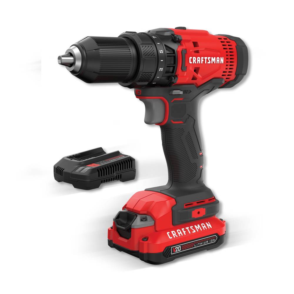 CRAFTSMAN V20 20-volt Max 1/2-in Keyless Cordless Drill (1-Battery Included, Charger Included) | CMCD700C1