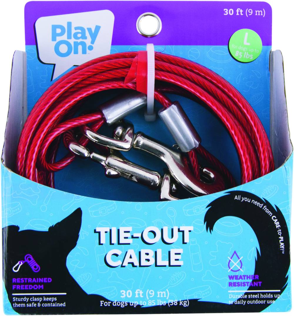 Play On Tie-Out Cable For Dogs, L