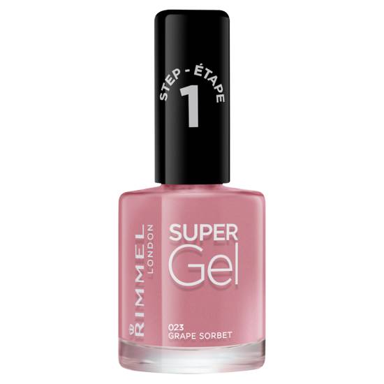 Rimmel London 023 Grape Sorbet, Super Gel Nail Polish (12ml)