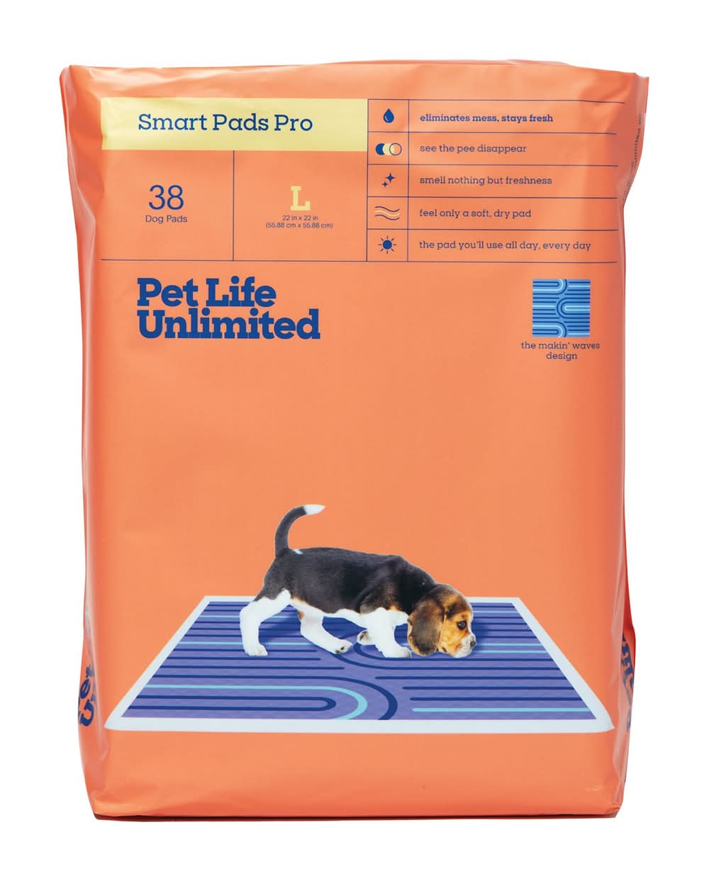 Pet Life Unlimited Smart Pads Pro Dog Pads, Large (Size: 38 Count)