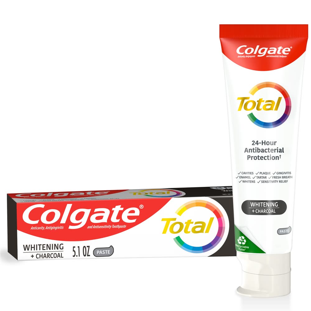 Colgate Total Whitening + Charcoal Toothpaste (5.1 oz)
