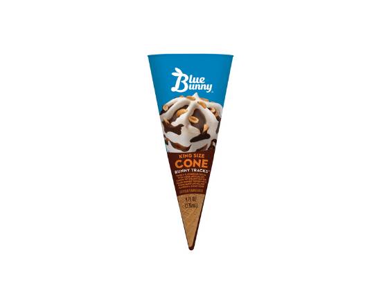 Blue Bunny King Size Bunny Tracks Ice Cream Cone 8 oz