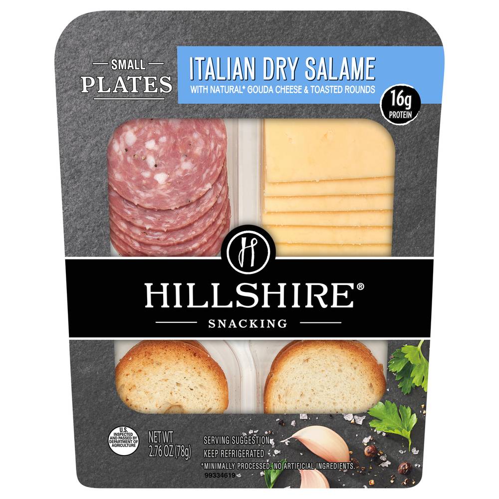 Hillshire Italian Dry Salame With Natural Gouda Cheese & Toasted Rounds Snacking