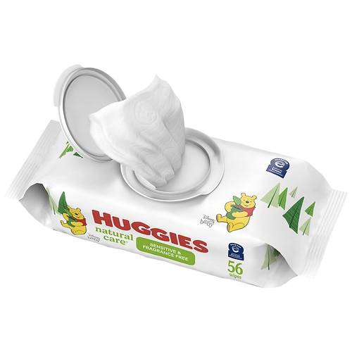 Huggies Natural Care Sensitive Baby Wipes Flip-Top Pack Fragrance Free - 56.0 ea