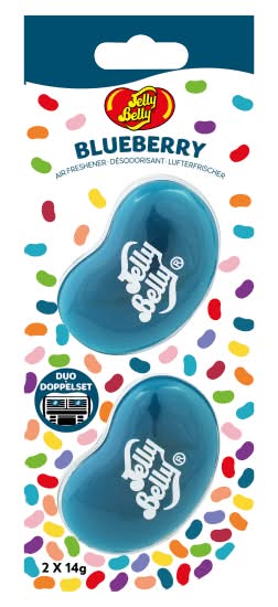 Jelly Belly Duo Vent Car Air Freshener Blueberry (2 pack)