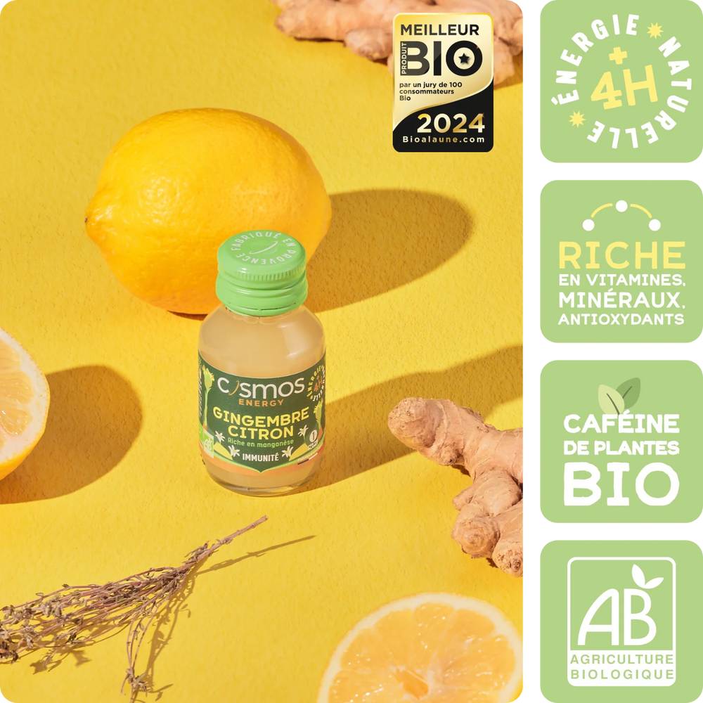 Cosmos - Shot gingembre citron immunité bio (52ml)