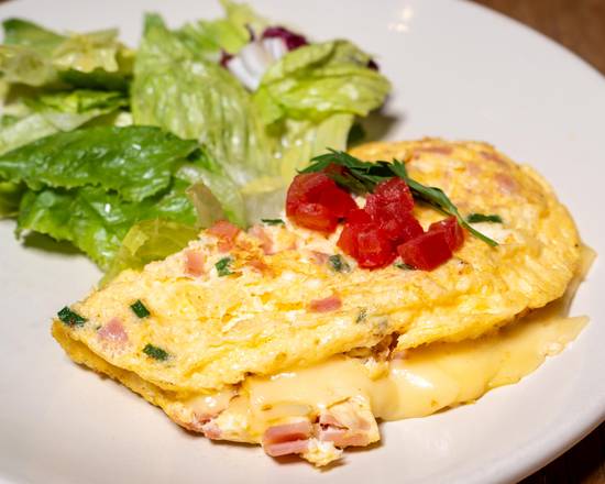 Omelette de jamón y queso gruyere