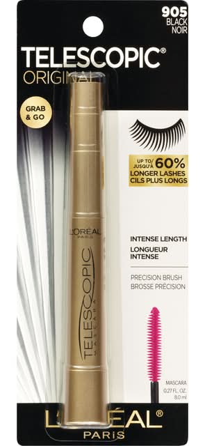 L'Oréal Paris Telescopic Intense Length Mascara, 905 Black Noir (0.27 fl oz)