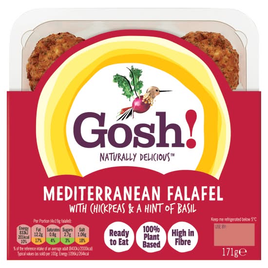 Gosh! Mediterranean Falafel With Chickpeas & a Hint Of Basil (171g)
