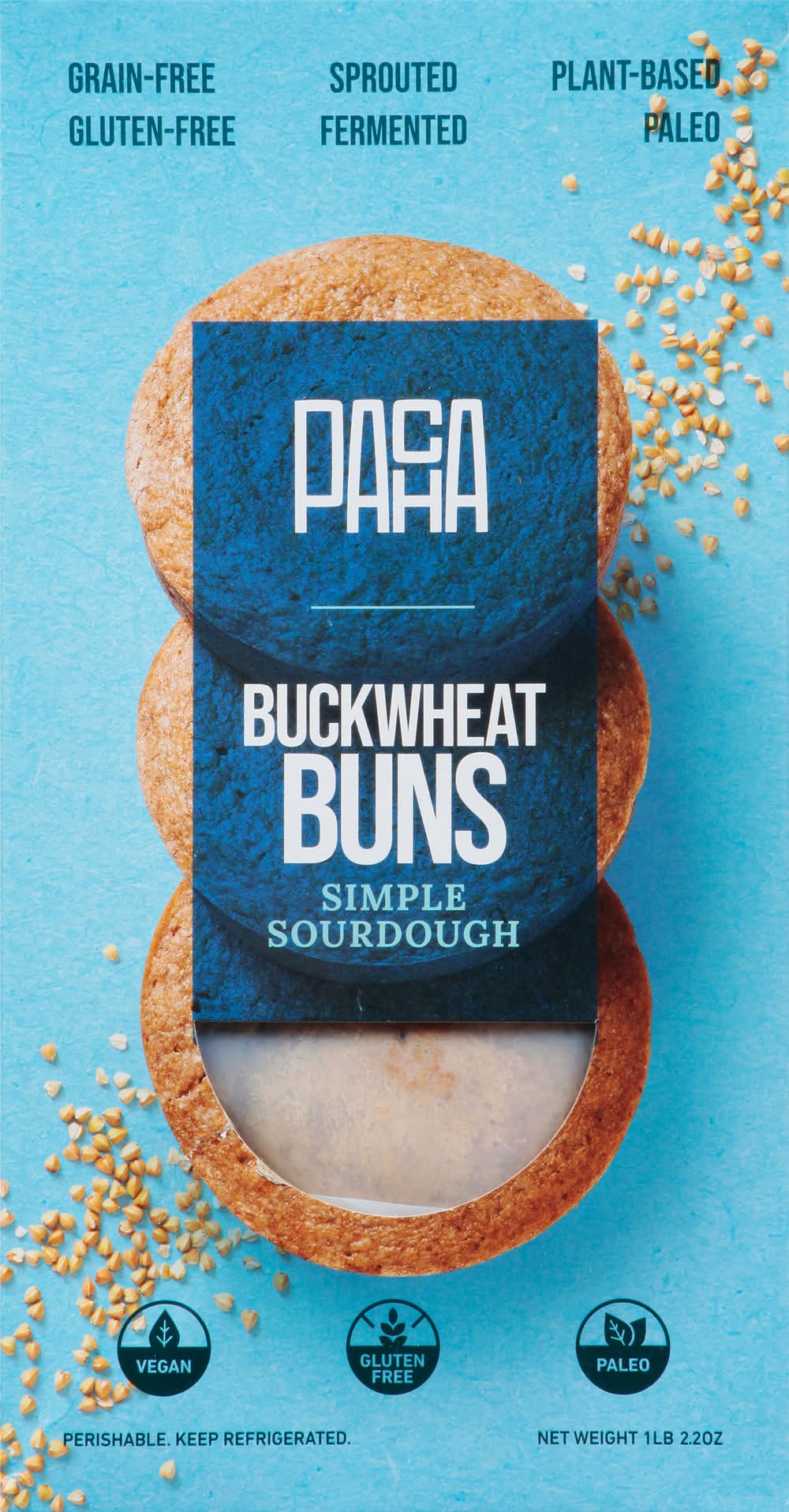 Pachá Buckwheat Buns Simple Sourdough (1 lbs, 3 ct)