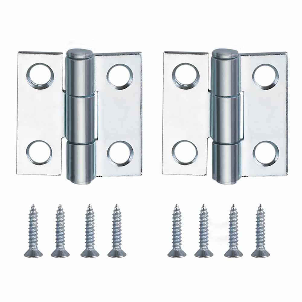 RELIABILT 1-in H Silver Mortise Interior/Exterior Door Hinge (2-Pack) | 20370ZCBLG