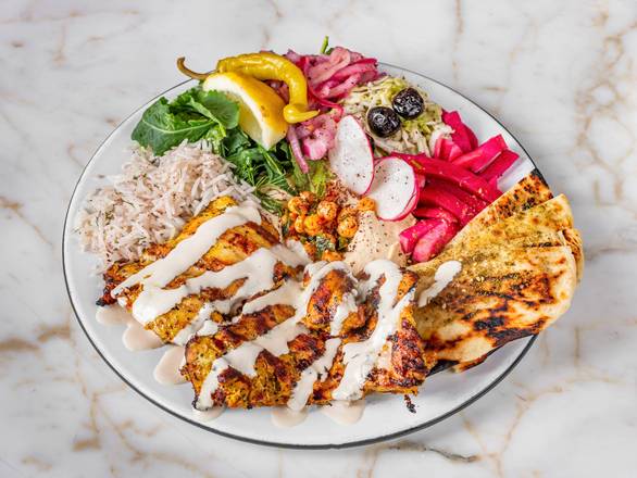 Hummus and Grilled Chicken Plate