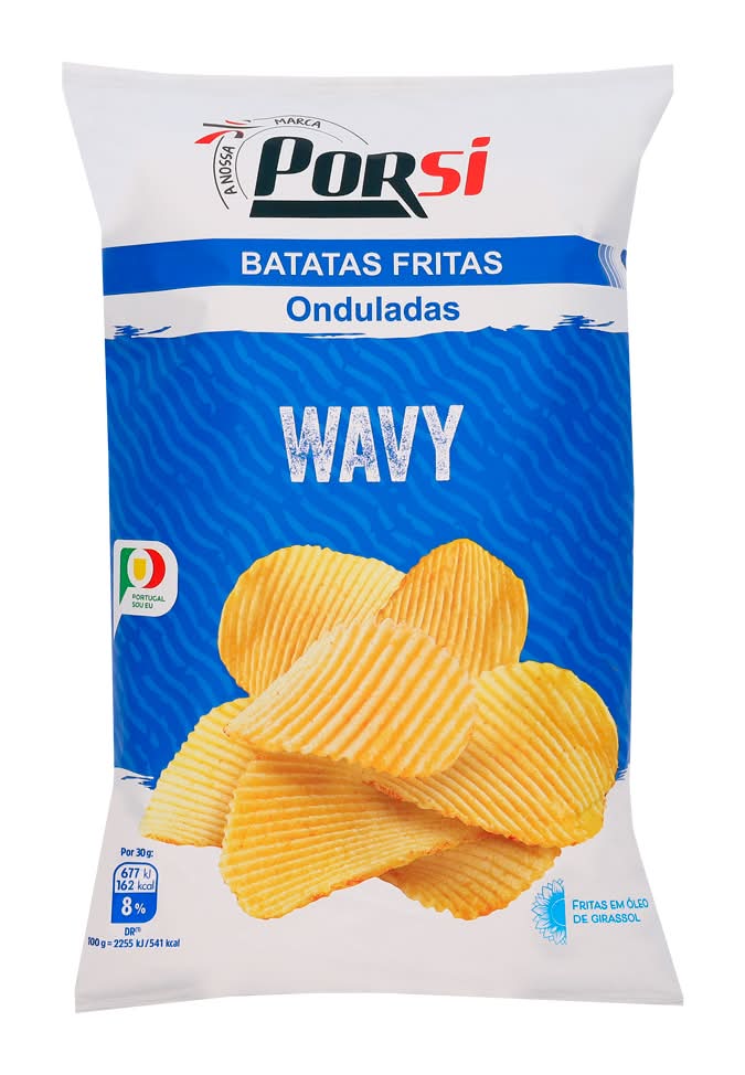 Porsi - Batatas Fritas Onduladas Wavy, embalagem de 90g