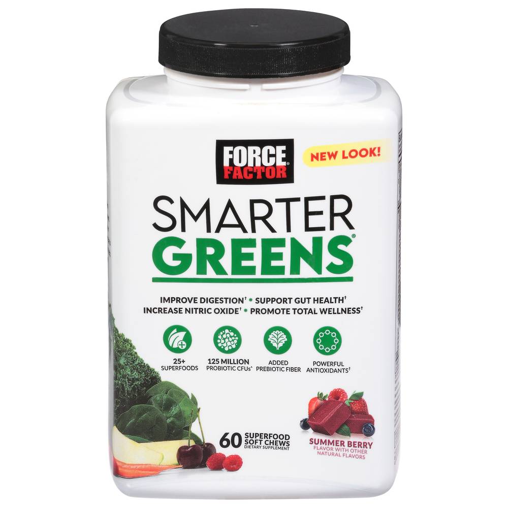 Force Factor Summer Berry Smarter Greens Soft Chews (12 oz)