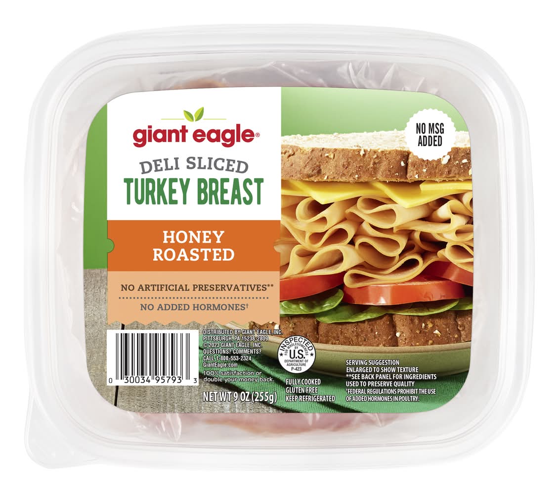 Giant Eagle Honey Roasted Deli Sliced Turkey Breast (9 oz)