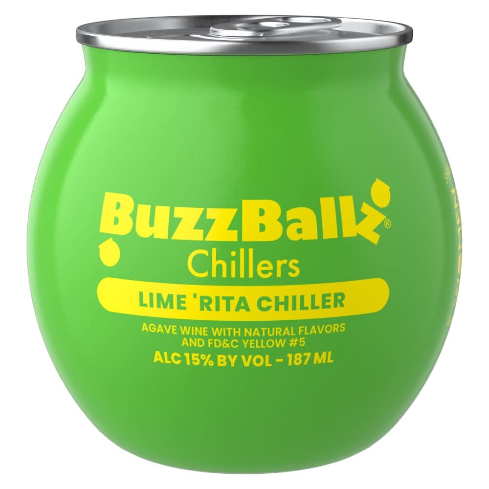 BuzzBallz Agave Wine Chiller Cocktail, Lime Rita (187 ml)