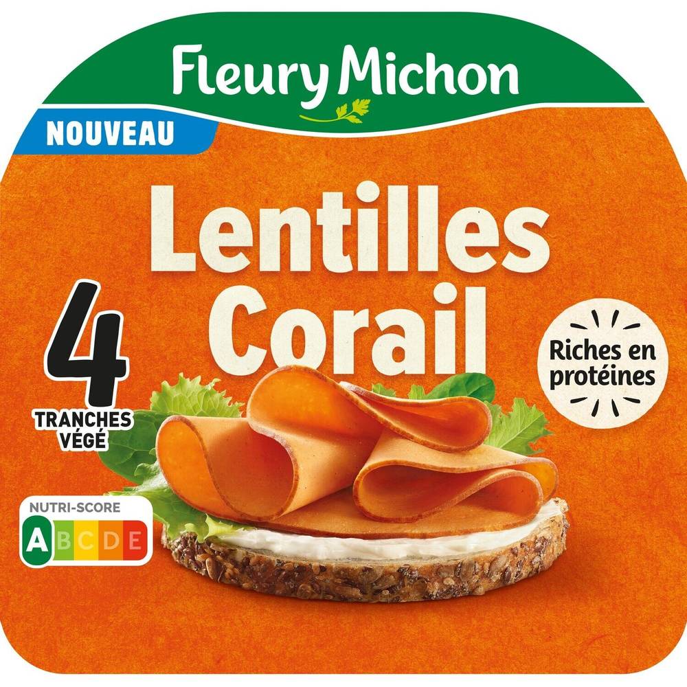 Fleury Michon - Tranches de légumineuse lentilles corail
