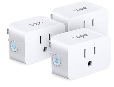 TP-Link Tapo TP15 Mini Smart Wi-Fi Plug, White, 3/Pack