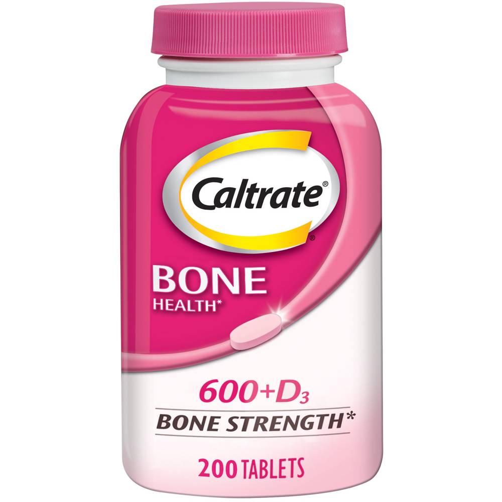 Caltrate 600+D3 Bone Strength Tablets, 200 Ct